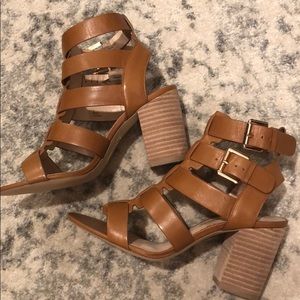 Sole society cognac block sandals